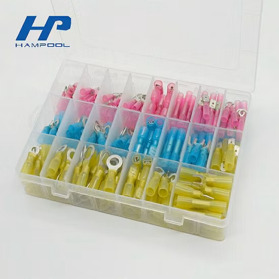 270 PCS Conectores termorretráctiles Terminales de cable de engarce aislados eléctricos automotrices marinos