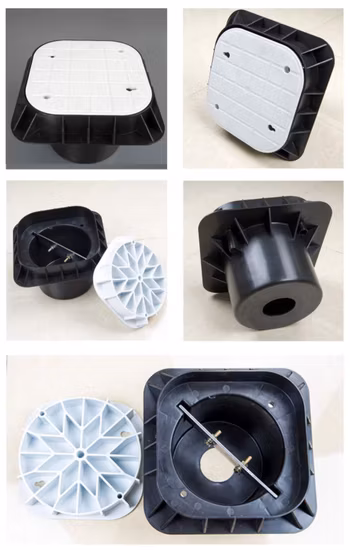 Pozo de inspección de tierra de protección contra rayos